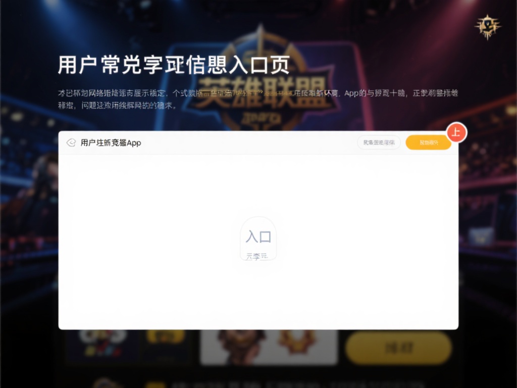 电竞比赛竞猜App首页入口位置详解与实用使用指南 另一个常见问题是入口页面加载缓慢或显示异常,这可能