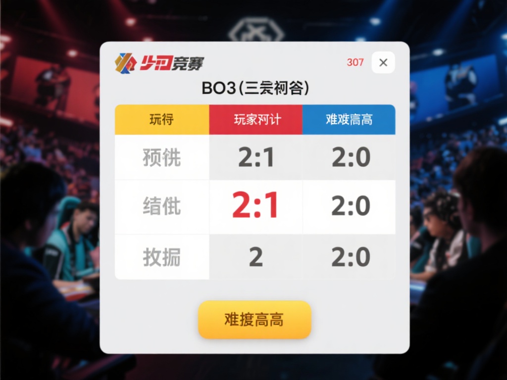 比分竞猜：这种玩法要求玩家预测比赛的具体比分结果，