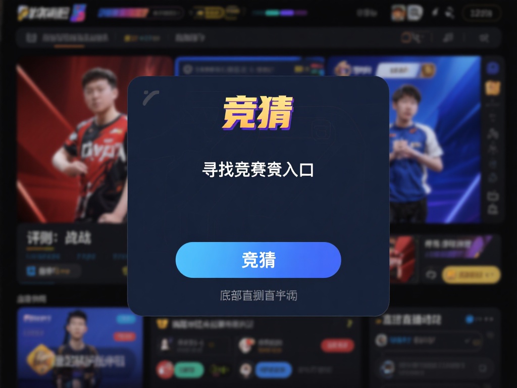 寻找竞猜入口：进入直播间后，仔细观察界面下方或侧边